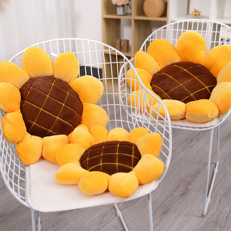 1pc 40cm Stuffed Soft Plant Sunflower Plush Toys Cute Chair Car Plush Cushion Office Nap Pillow Girls Nice Birthday Gift