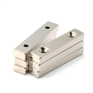 Industrial Strong Customized NdFeb Rectangular Pot Channel N52 Neodymium Block Magnet with Countersunk Hole