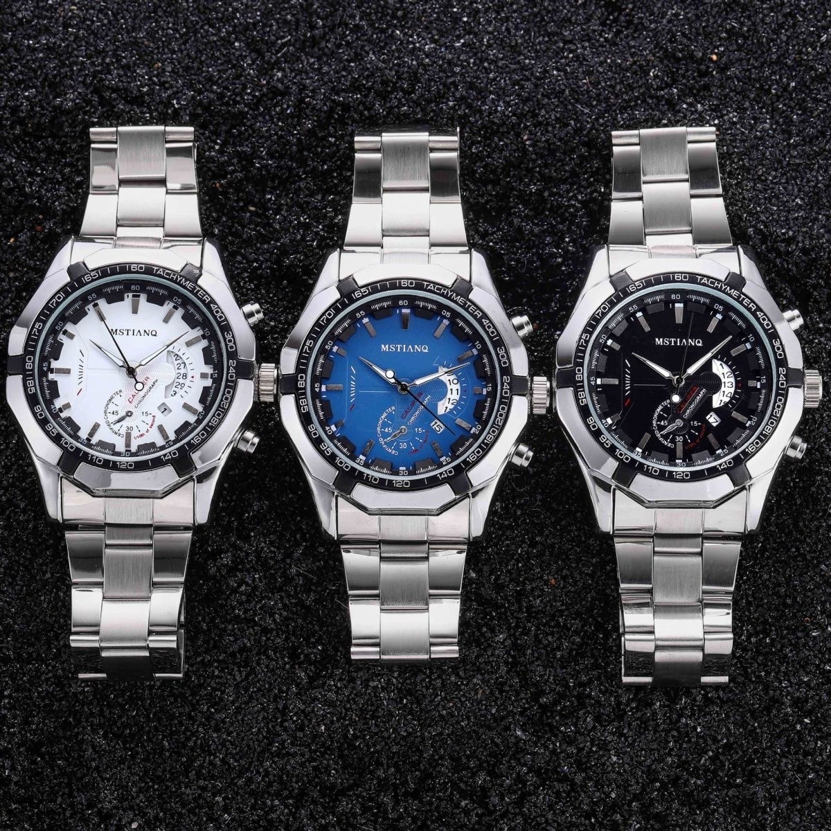 Luxury Fashion   Business Casual Simple Quartz clock men watch logo Stainless Steel Wristwatch  Men watch