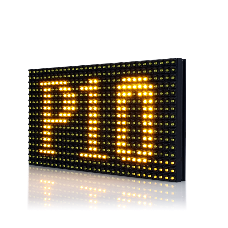 P10  Yellow  single color outdoor led display module message  board 320*160mm HUB12 LED signs panel