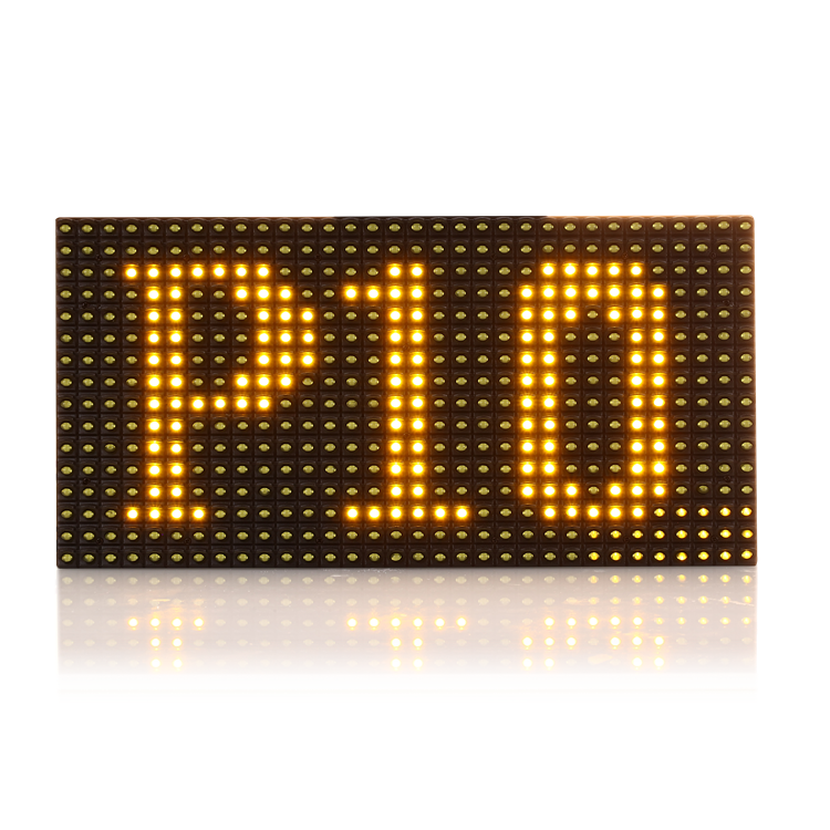 P10  Yellow  single color outdoor led display module message  board 320*160mm HUB12 LED signs panel