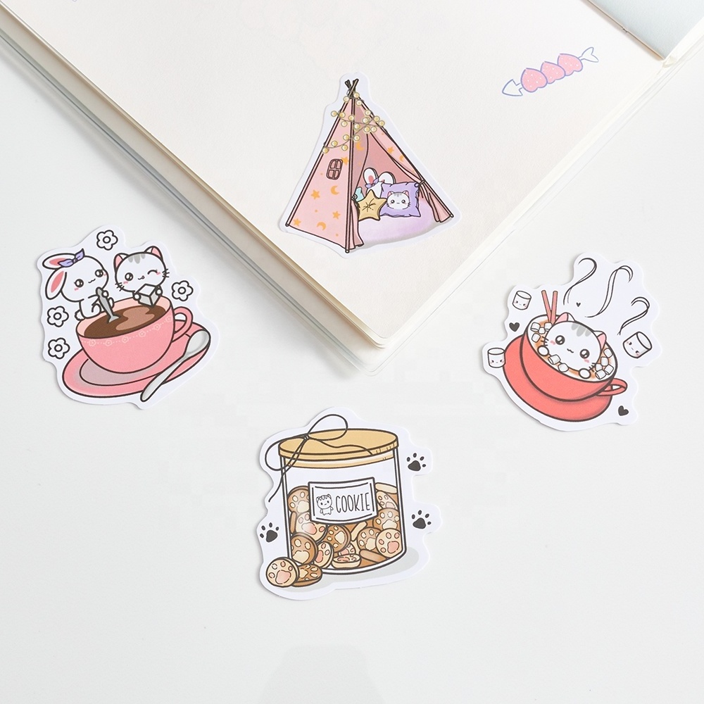 Custom kawaii journal stickers kiss cut student die cut planner stickers kawaii