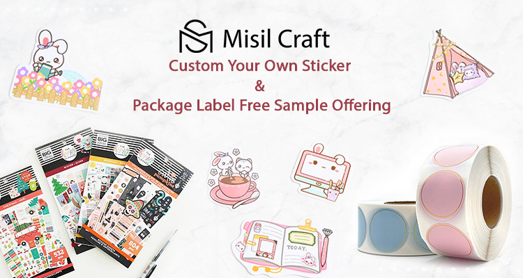 Custom stickers logo korean stickers printer promotional kiss cut sticker