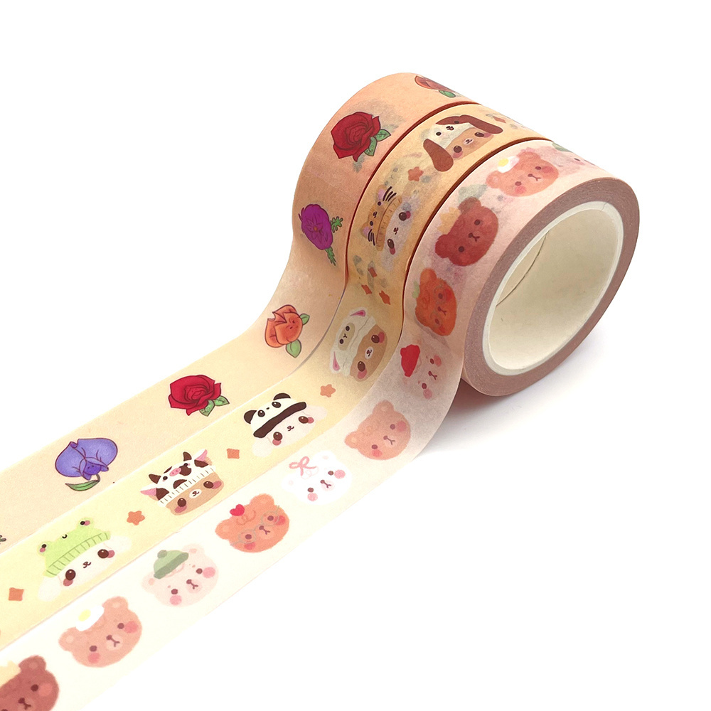 Custom print Multi style stickers Roll washi tape Retro print Indian washi tape