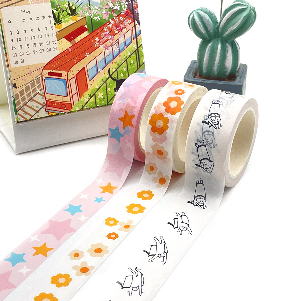 Hot selling single-sided printed Washi tape custom diversified creative design Indian Washi tape