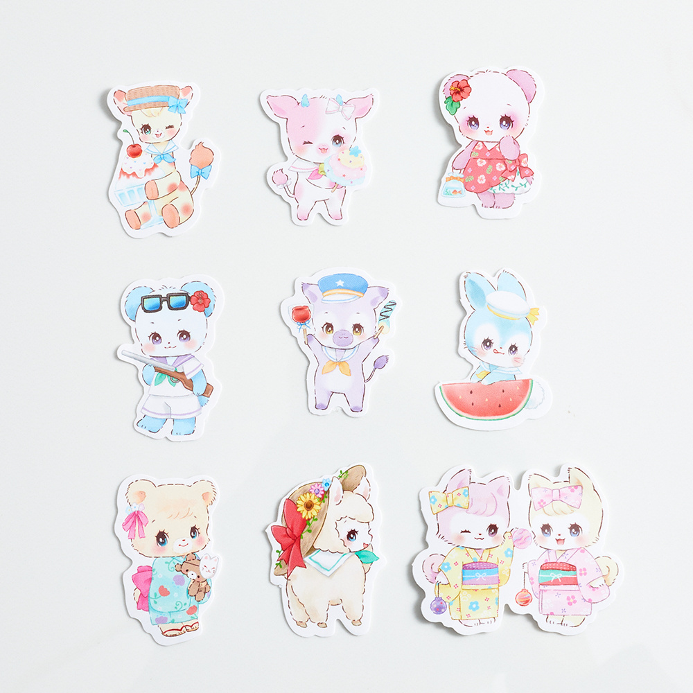 Quality good price Latest design cute DIY handmade design decorative printed label korean stickers