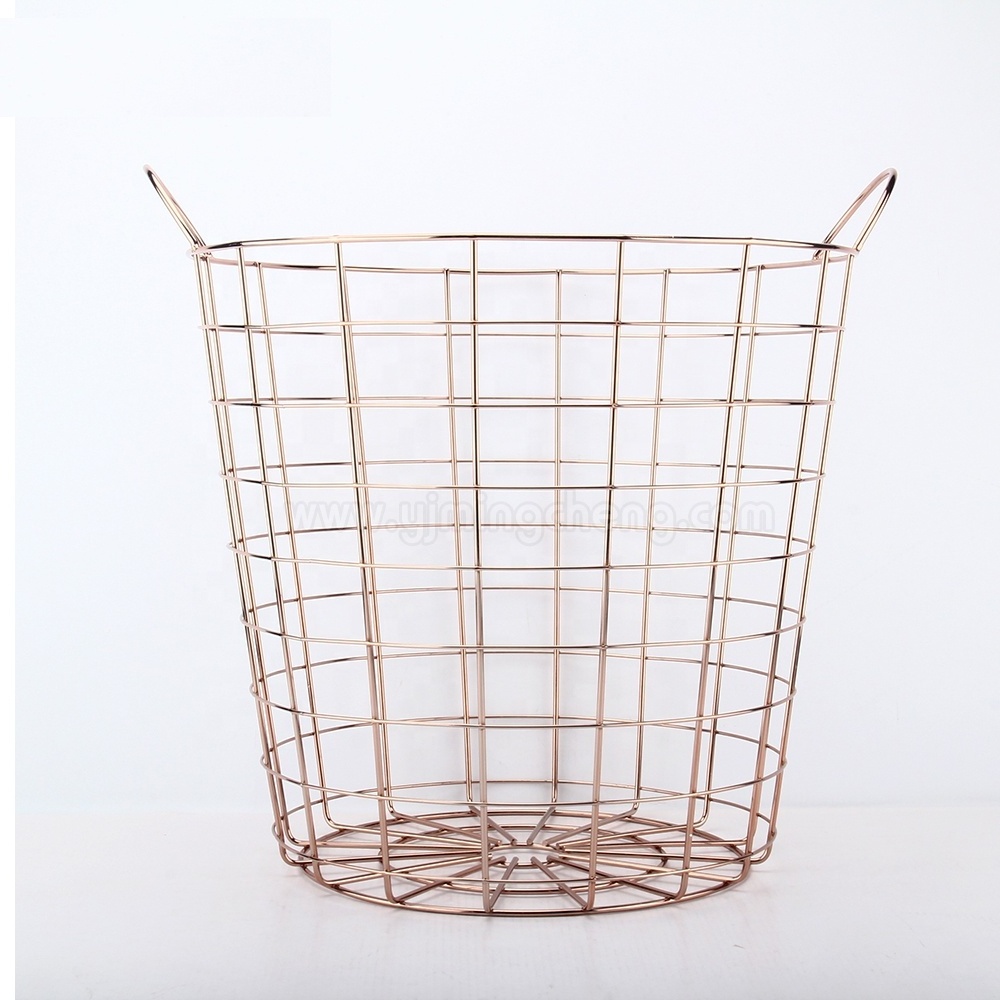 Copper storage large wire metal basket for laundry