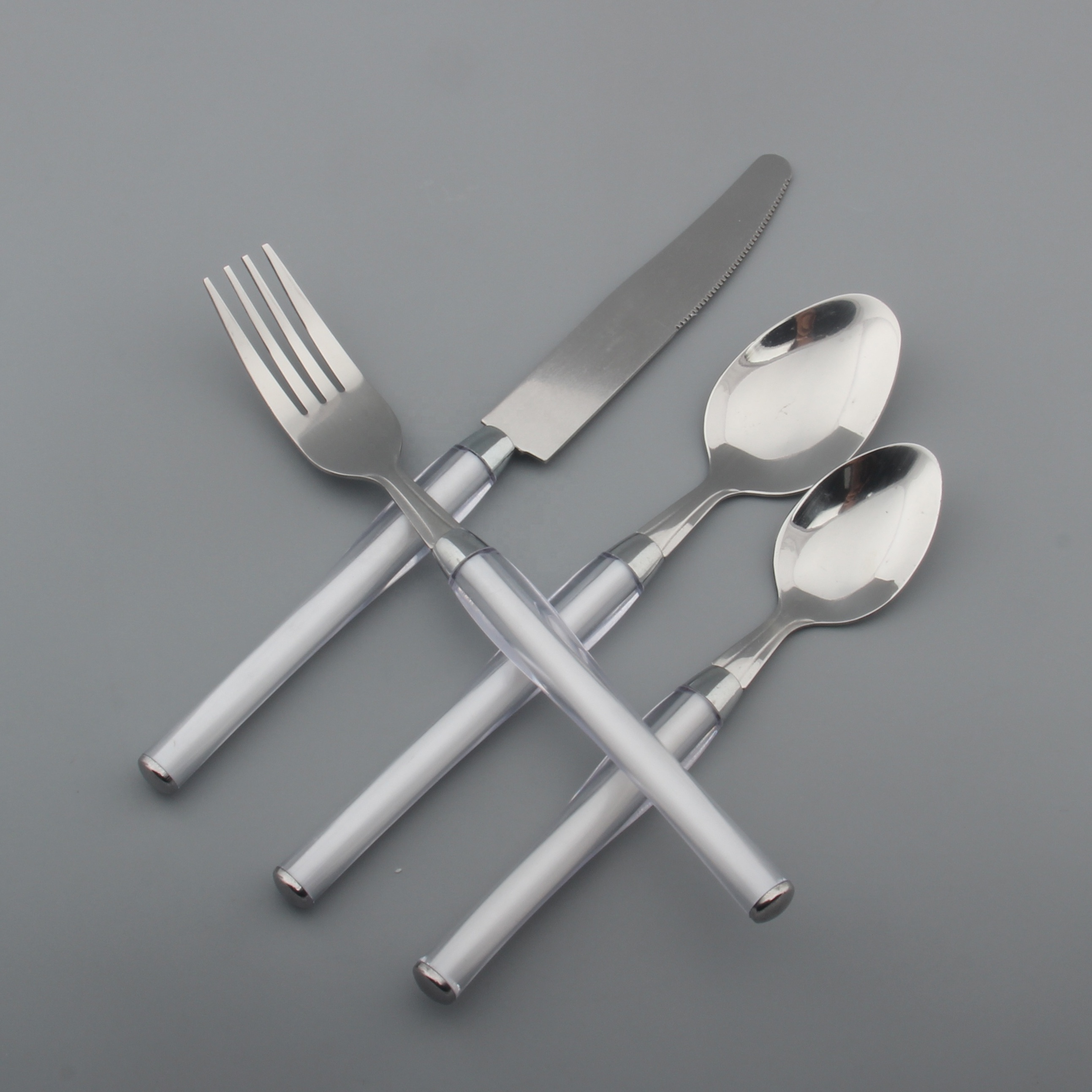 Italy Design Restaurant Dinner Tea Coffee Silverware Metal 304 Stainless Steel Cutlery  with Case