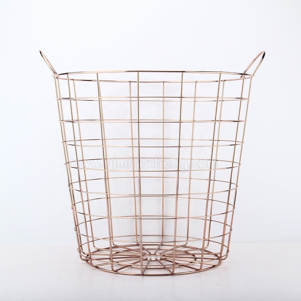 Copper storage large wire metal basket for laundry