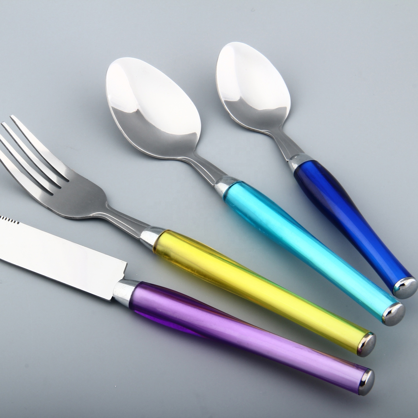 Italy Design Restaurant Dinner Tea Coffee Silverware Metal 304 Stainless Steel Cutlery  with Case