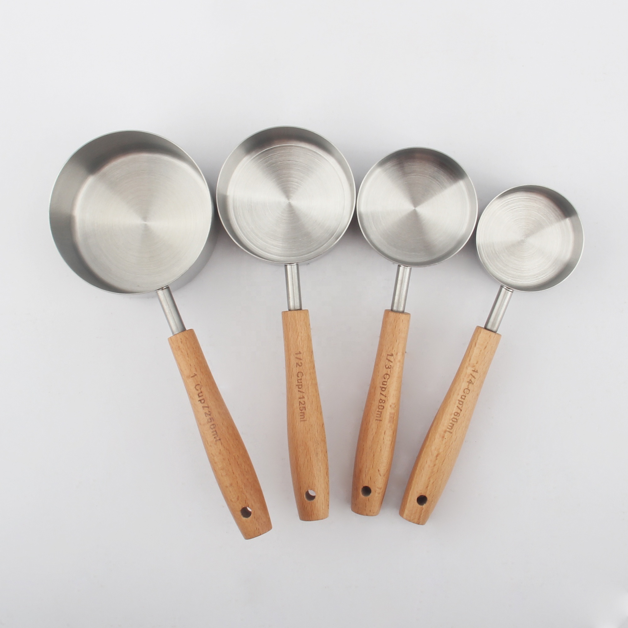 Wholesale Kitchen Cooking Baking Tool Silver Gold Mirror Polished Stainless Steel Measuring Spoons And Cups Set