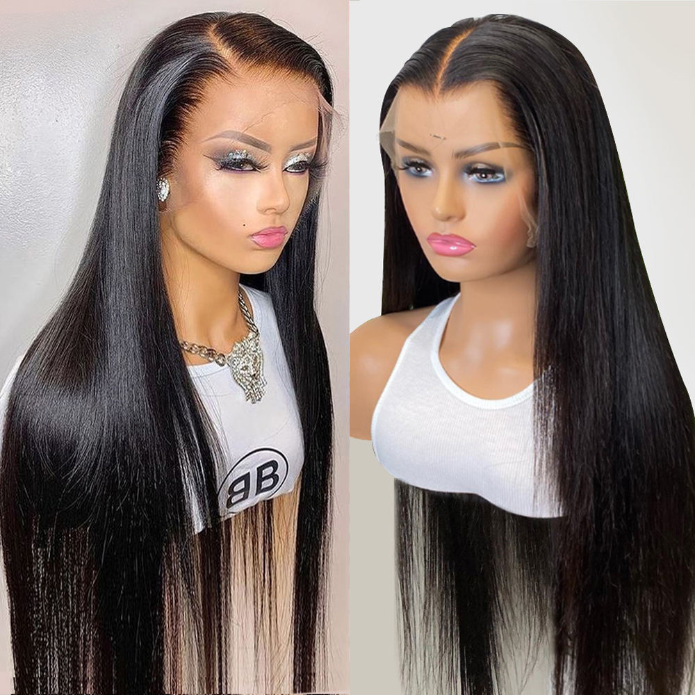 Cuticle Aligned Virgin Raw Indian Hair Frontal Glueless Full Hd Lace Wig Wig,Unprocessed 100% Full Lace Human Hair Wig