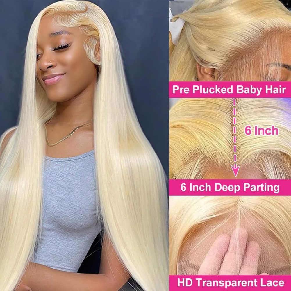 30 40 Inch Hd Brazilian Full Lace Human Hair Wig,100% Human Hair Hd Blonde 613 Full Lace Wig With Baby Hair,Full Lace Wig Vendor