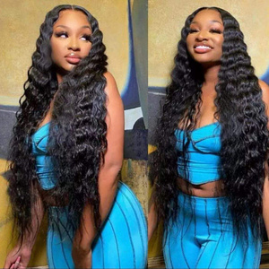 Brazilian Human Hair 30 Inch Hd Deep Wave Frontal Wholesale Red 100% Human Vietnamese Raw Hair Lace Front Wigs For Black Women