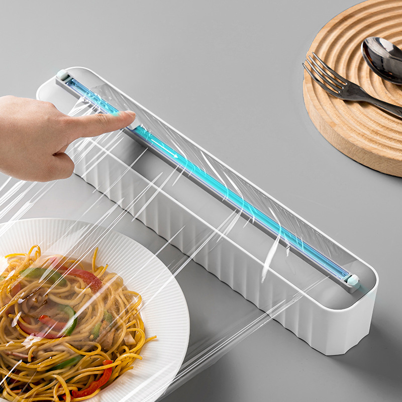 Kitchen Cutting Tool Food Freshness Wraptastic Dispenser Cling Film Cutter Cling Wrap Film Dispenser