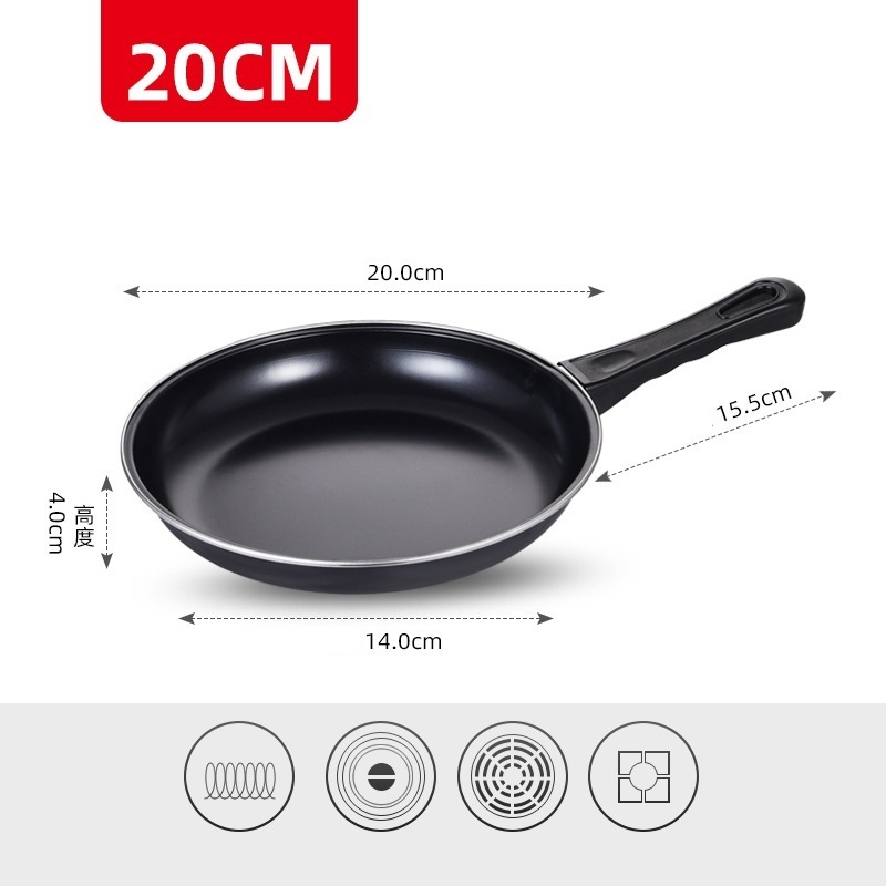 Kitchen Cooking Cookware Scrambled Skillets Stainless Steel 20cm 25cm 30cm Non-stick Frying Pan Fry Cooking Pot