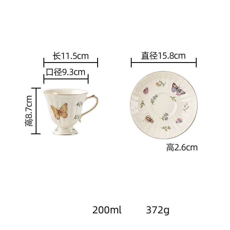 Classical Ceramic Portable Creative Tea Set European Style One Teapot and One Cup Set Simple Household Flower Tea Cup Set Office