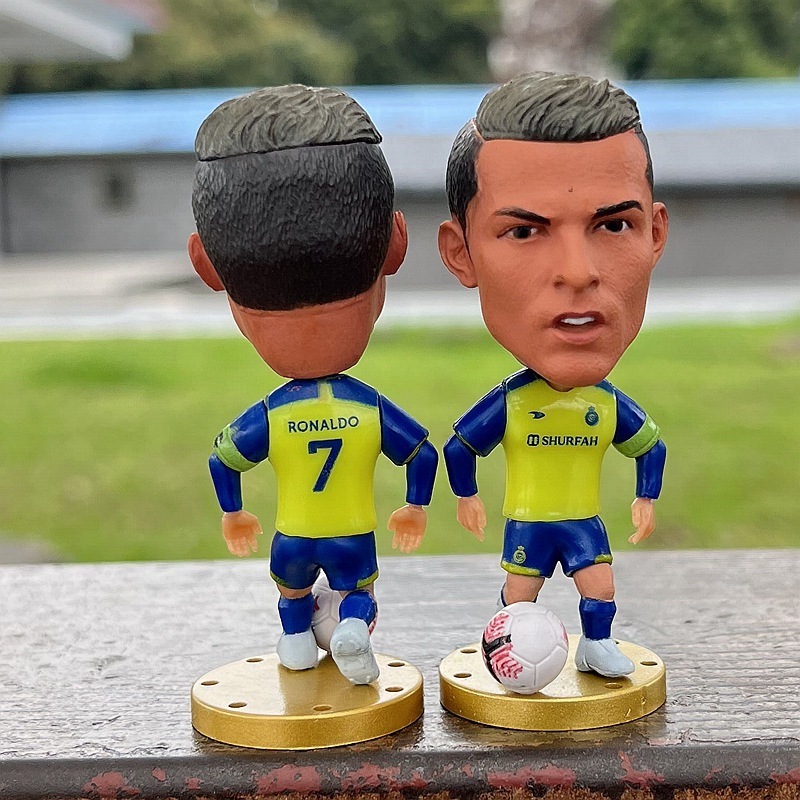 Popular Miniature Soccer Players Action Figures 3D Models Figurines Statues PVC Toys Football Player Figure