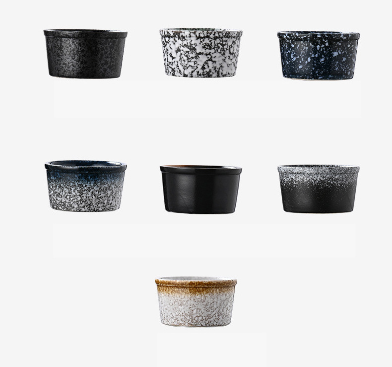 Ceramic Ramekin Set 100ml Creme Brulee Ramekins Souffle Oven Proof Dish Japandi Baking Bowls Baked Pudding Cups