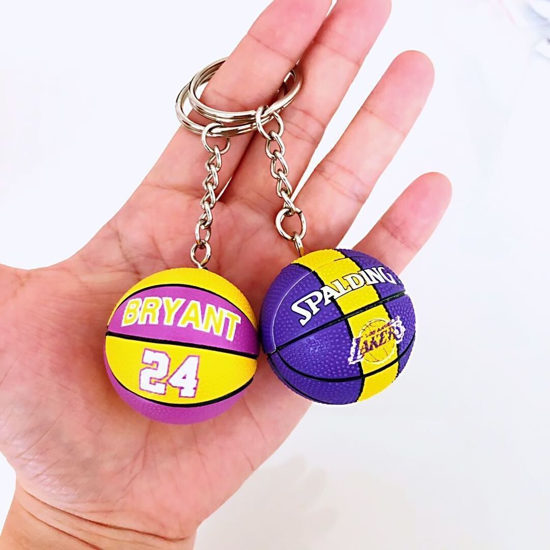 Basketball Pendant Keychain for Fan Supplies Sports Creative Gift Basketball Kobe James Jordon NBA Keychains