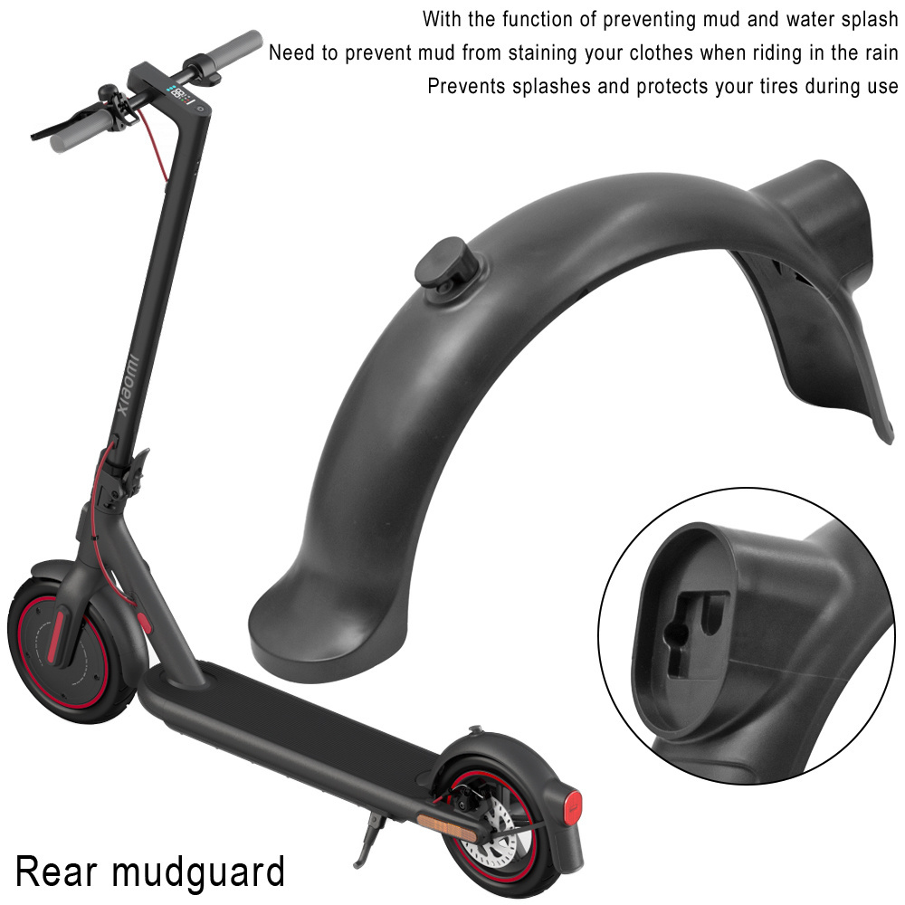 Rear Mudguard Fender Mud Guard for Xiaomi Mi Electric Scooter 4 /4Pro Skateboard Tire Splash Fender Scooter Brake Taillight Lamp