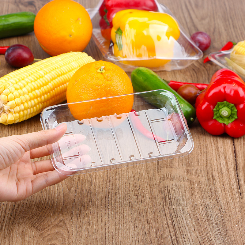 Disposable Plastic Clear Pet Packing Food Trays For Meat And Fruit