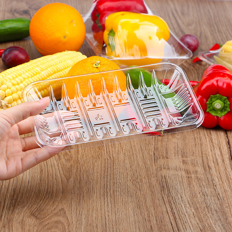 Disposable Plastic Clear Pet Packing Food Trays For Meat And Fruit