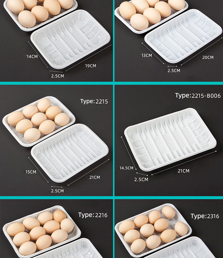 High quality and cheap price PP/PET plastic tray for fresh fruit vegetable seafood egg meat packaging