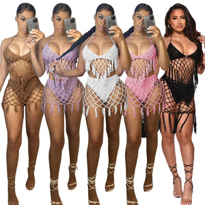 Summer Beach Cover-up Sexy Bikini Women Swimwear Hollow Out Crochet Sexy Summer Two Piece Set Bathing Suit Swim Wear 2024