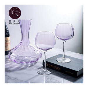 European Style England New Purple Color Apple Wine Champagne Cocktail Ice Cream Cup and Decanter Crystal Glass