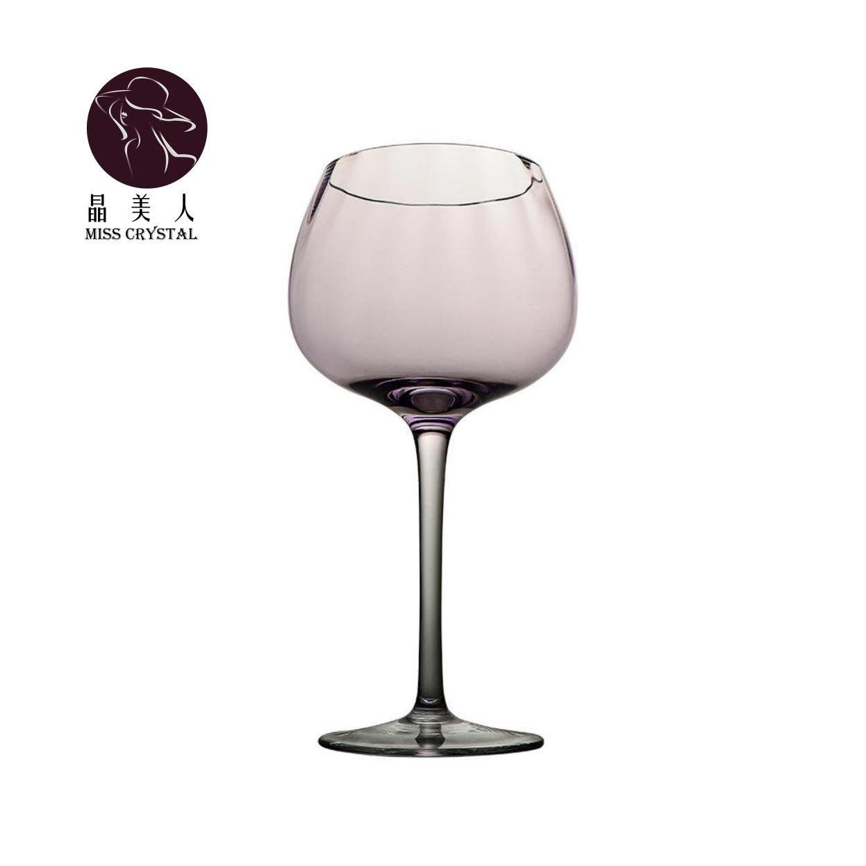 European Style England New Purple Color Apple Wine Champagne Cocktail Ice Cream Cup and Decanter Crystal Glass