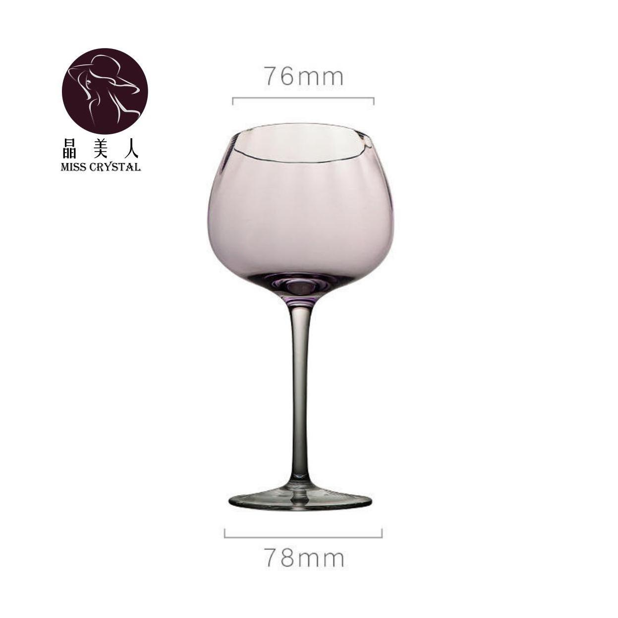 European Style England New Purple Color Apple Wine Champagne Cocktail Ice Cream Cup and Decanter Crystal Glass