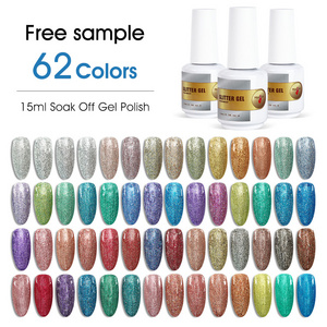 Reflective Gel Oem Custom Logo Colors Organic Soak Off Hema Free Glitter UV Gel Polish