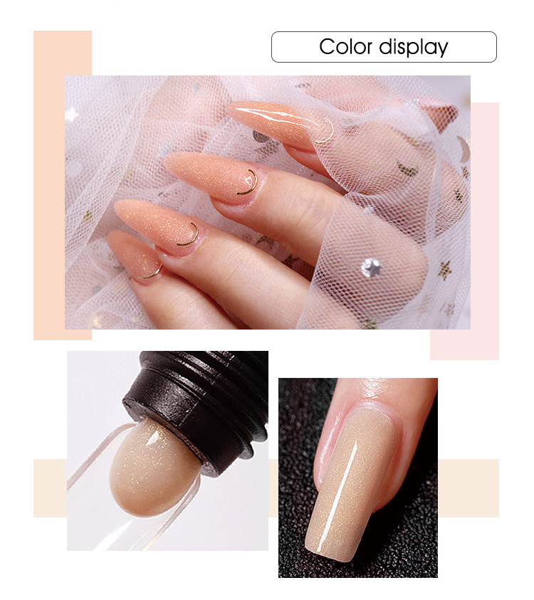 Sparkling Poligel Acrygel Wholesale Nail Supplies Private Label Glitter Colors UV Nail Extension Polly Acrylic Poly Gel