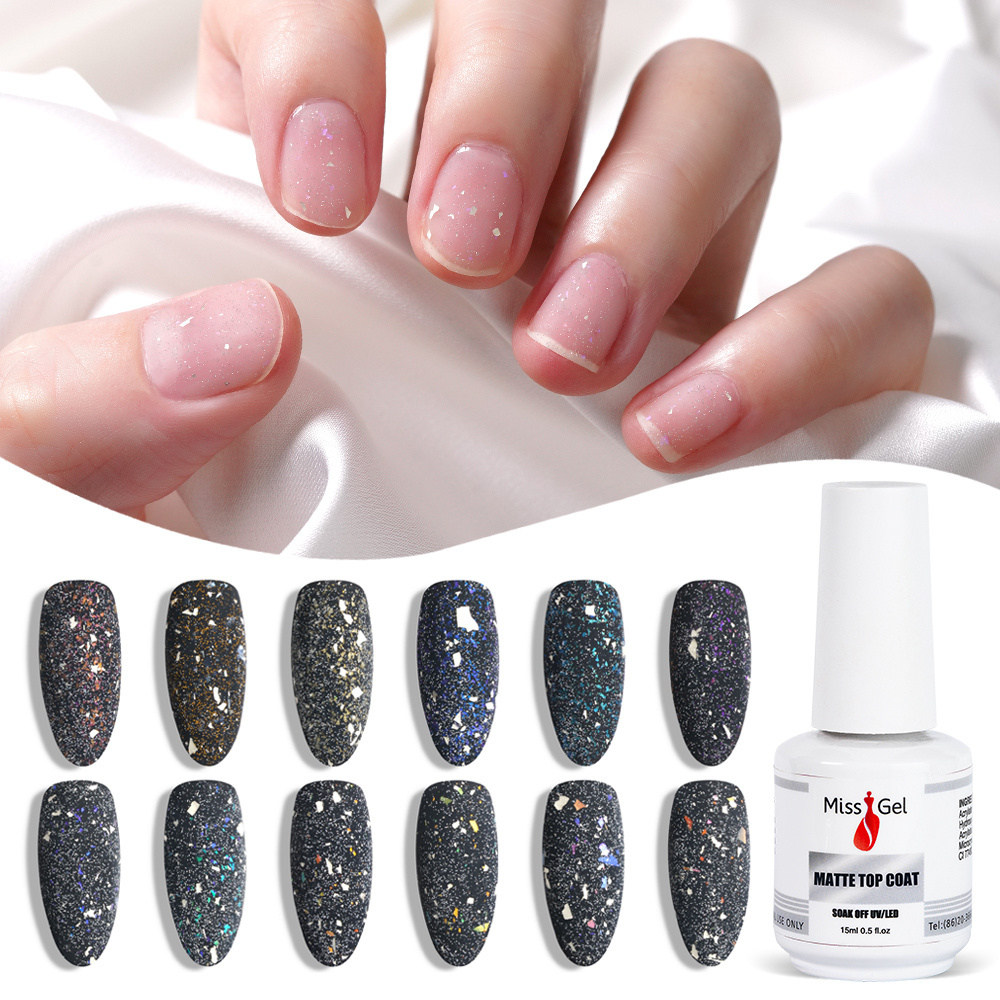 Missgel OEM/ODM High Shine Top Coat Nail Gel Clear No Wipe Base Soak Off UV Gel Top Coat