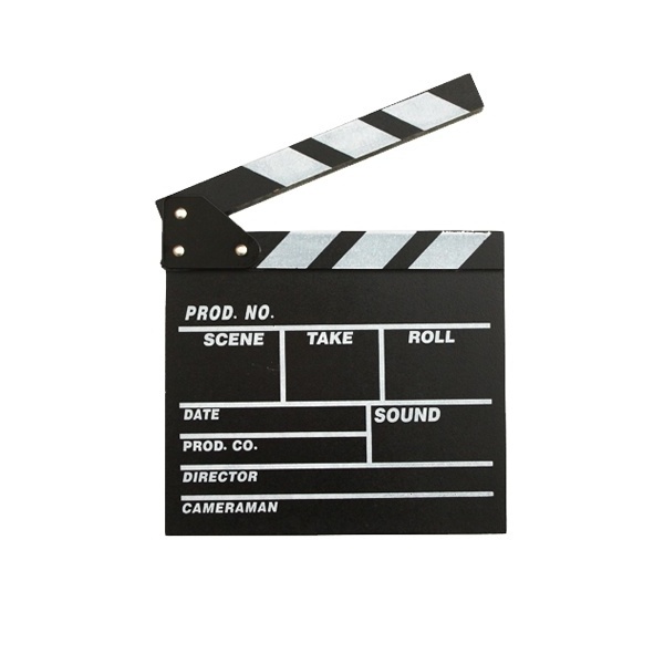 Movie Action Slate Clap Black/White Clapper Board/clapboard