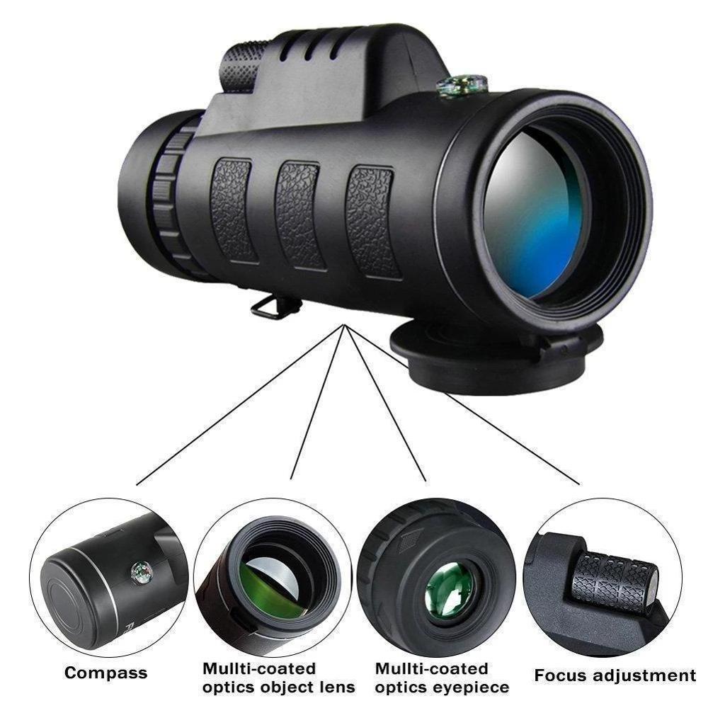 Dual Focus Telescope zoom lens monocular portable 40x60 zoom scope mobile phone lens