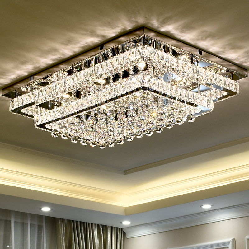 Modern Led Ceiling Lights Ceiling Lamp Flush Mount Crystal Light 90-265V Surface Mounted Bedroom Lighting Living Room