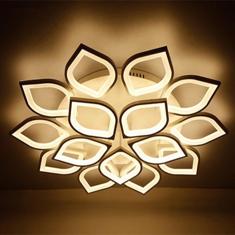 110V 230V Best price beautiful flower lamps led ceiling lights for living room