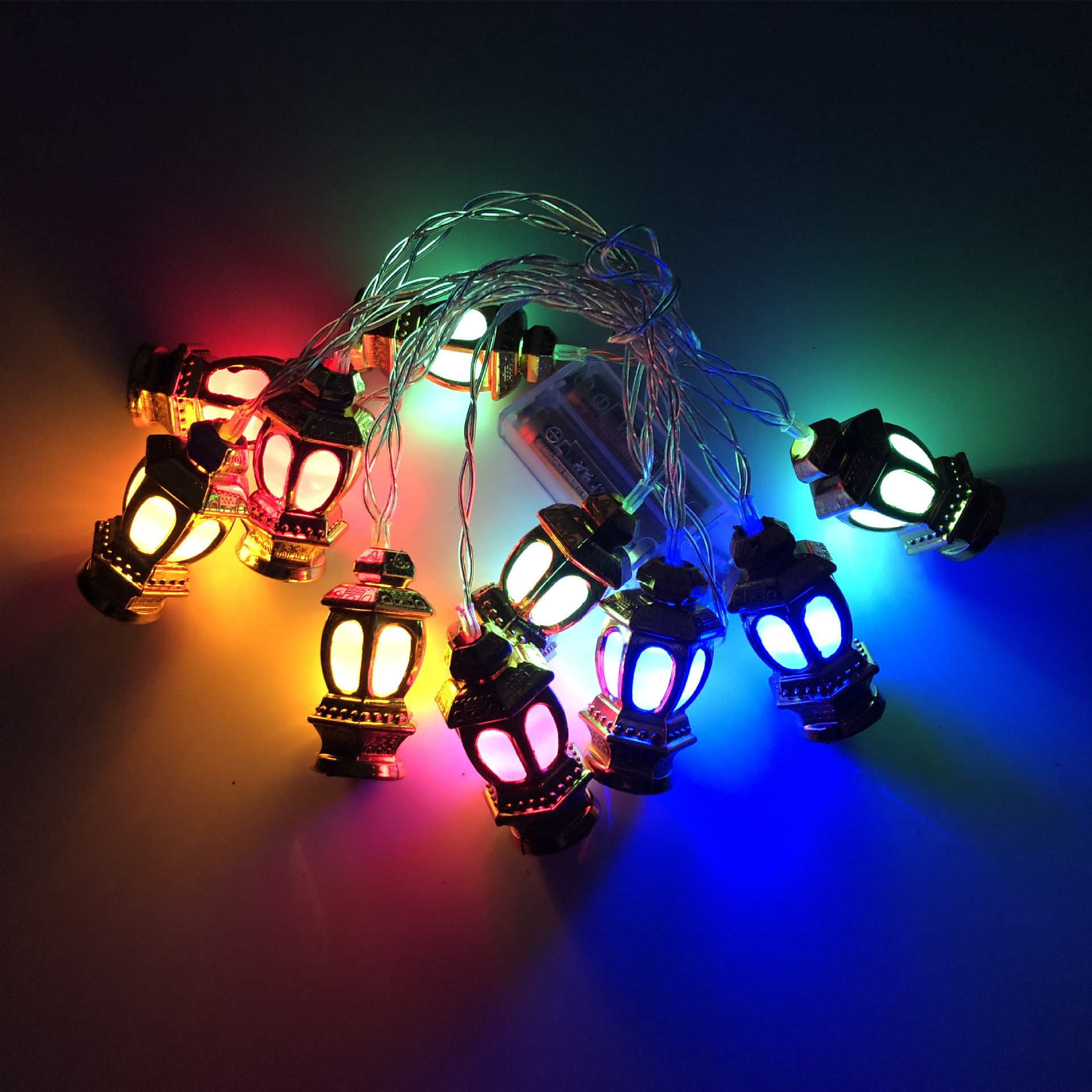 Battery Operated Eid Ramadan Lantern Decoration LED Ramadan Lights Lantern Led Ramadan String Light