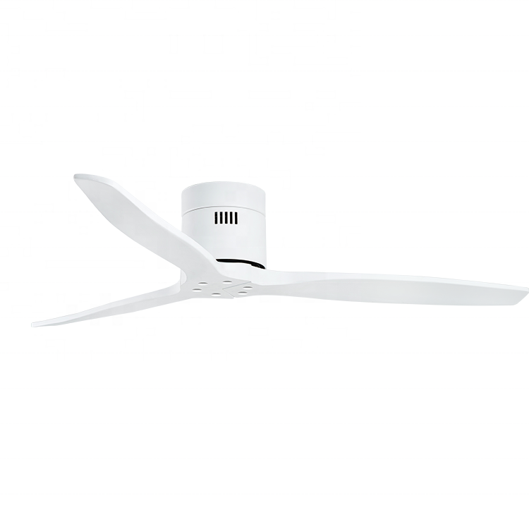 Factory Direct High Quality 52 Inches Solid Wood Blades Modern Elegent White Ceiling Fan