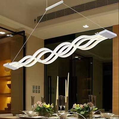 LED Modern Ceiling Chandelier Hanging Light Aluminum Dimmable 60W LED Chandelier  LED Pendant Light for Dinning Room