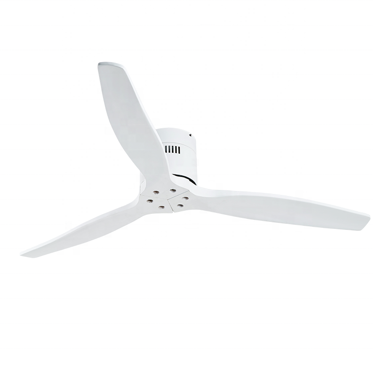 Factory Direct High Quality 52 Inches Solid Wood Blades Modern Elegent White Ceiling Fan