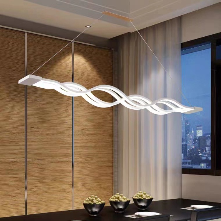 LED Modern Ceiling Chandelier Hanging Light Aluminum Dimmable 60W LED Chandelier  LED Pendant Light for Dinning Room