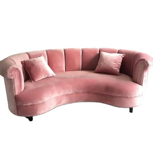 Yicheng Beauty Luxury Exclusive Sofas Pink Waiting Area Chairs Salon Sofa Hot Sale Fabric Bedroom Furniture Modern Divano Rosa