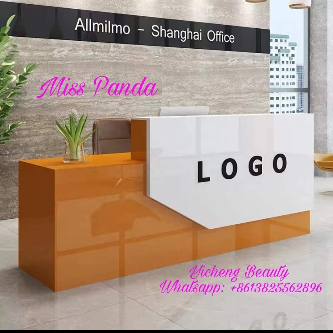 Best selling hot chinese products Beauty Small Reception Desk Pink Salon Counter Front Desk For Other Salon Furniture