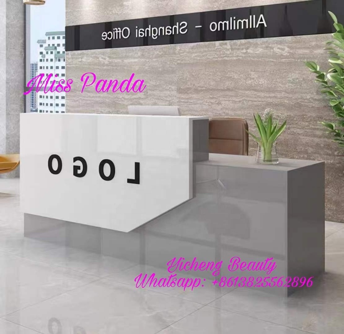 Best selling hot chinese products Beauty Small Reception Desk Pink Salon Counter Front Desk For Other Salon Furniture