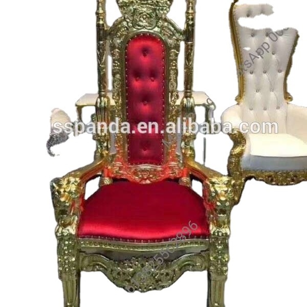 Classic Wedding King and Queen Lion Chairs Baroque Queen Throne King