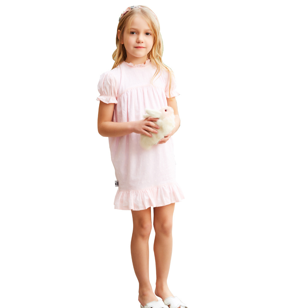 Guangzhou manufacturer high quality organic cotton kids girl sleep dress comfortable girls pajamas