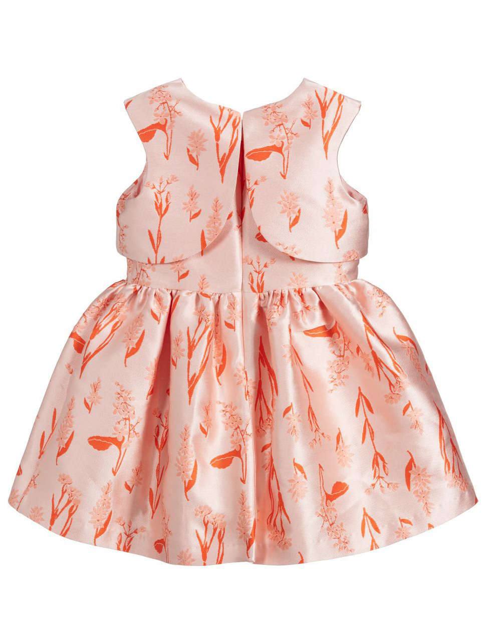 Boutique sweet style children clothing lovely organic cotton printed bow birthday princess dress baby girls party dresses